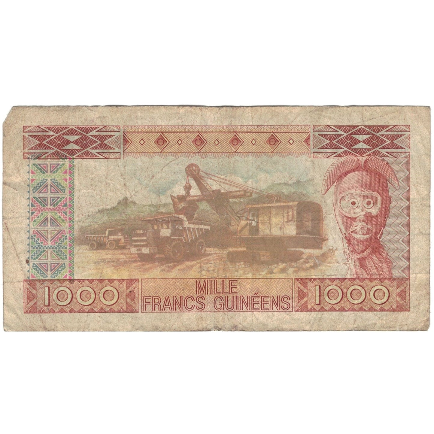 bankovka, 
  
  Guinea, 
  
  1000 frankov