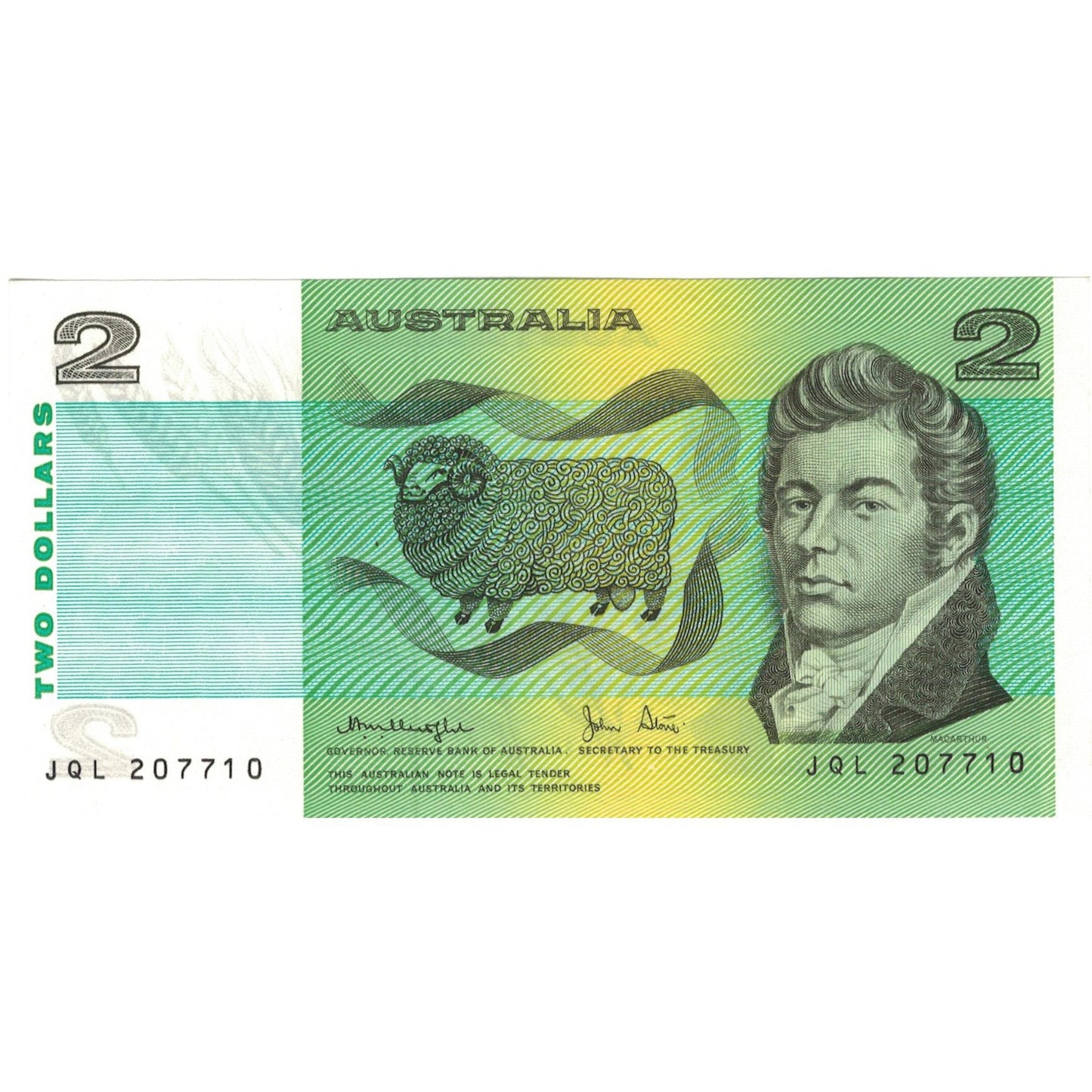 bankovka, 
  
  Austrália, 
  
  2 doláre