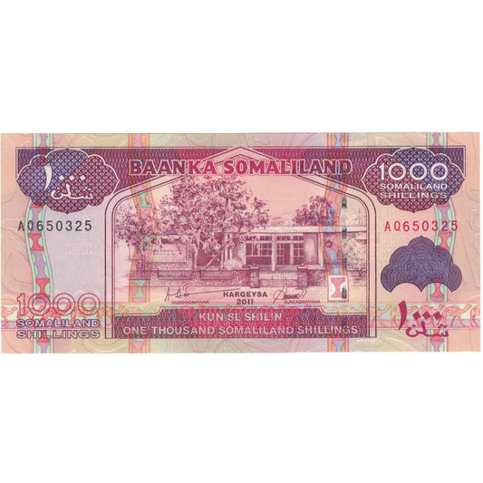 bankovka, 
  
  Somaliland, 
  
  1000 šilingov