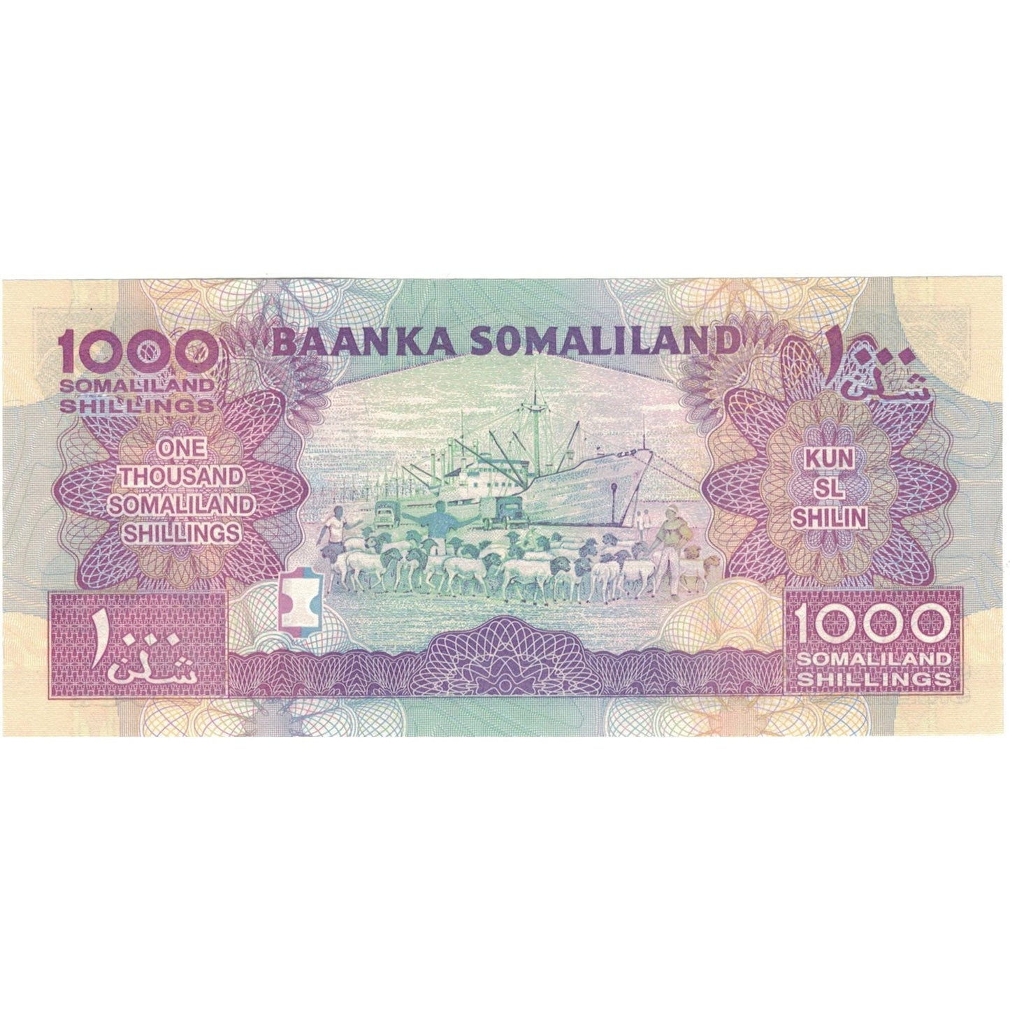 bankovka, 
  
  Somaliland, 
  
  1000 šilingov