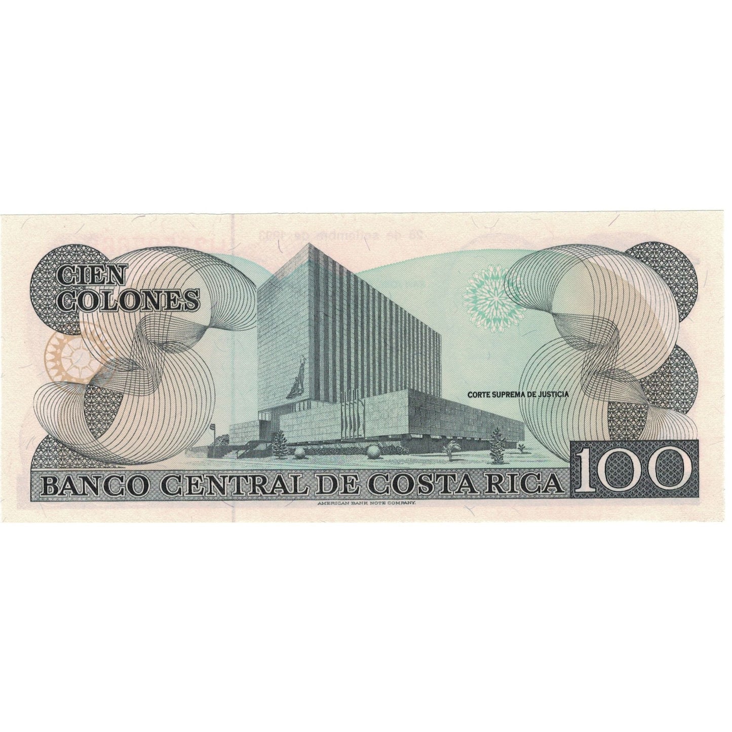 bankovka, 
  
  Kostarika, 
  
  100 Colones