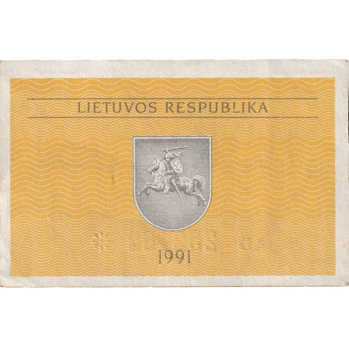 Litva, 
  
  0,10 Talonas, 
  
  1991