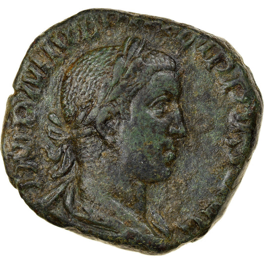 minca, 
  
  Filip II., 
  
  Sestertius