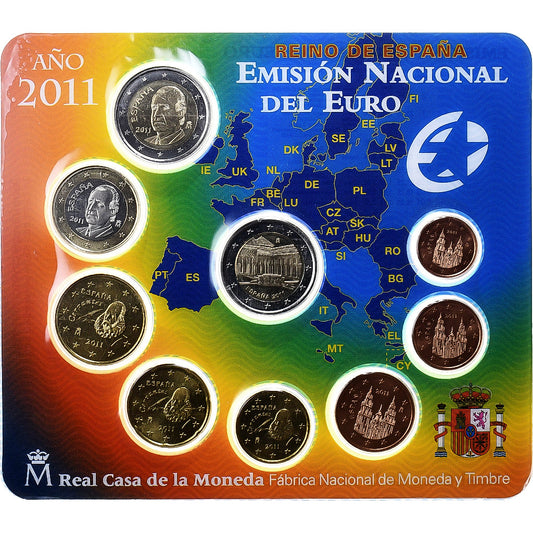 Španielsko, 
  
  Set 1 ct. - 2 eurá, 
  
  2011