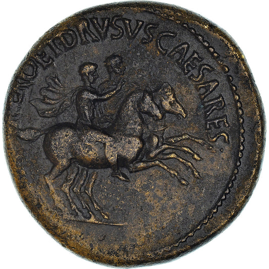 minca, 
  
  Nero a Drusus Caesars, 
  
  Dupondius